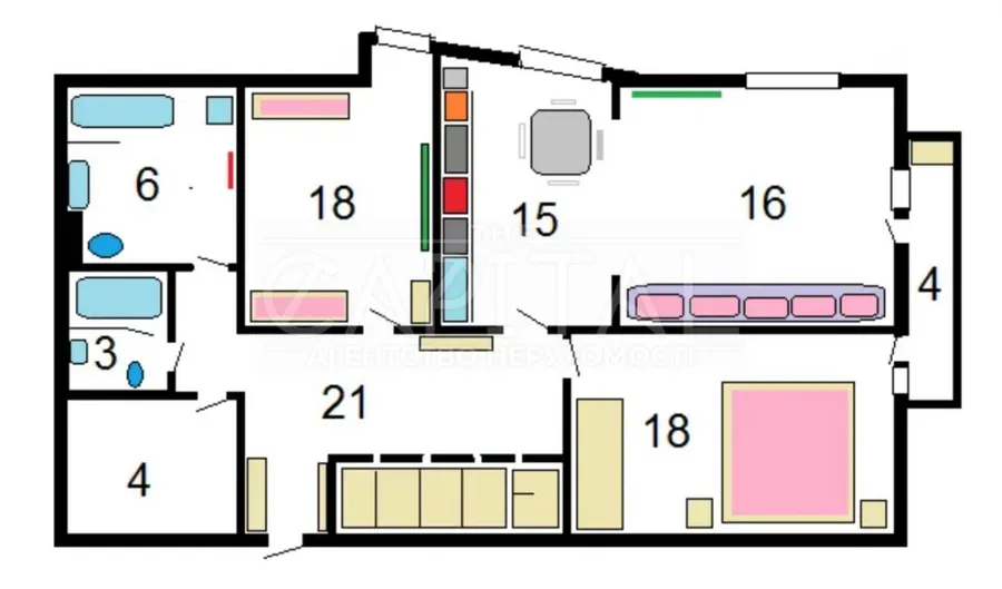 Аренда  квартира Киевская обл., Киев, Белорусская ул., 36А